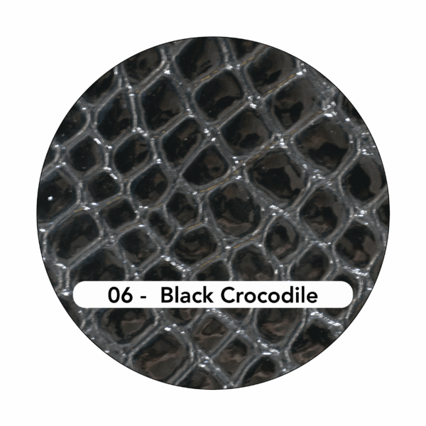 Black Crocodile Patent Leather Swatch