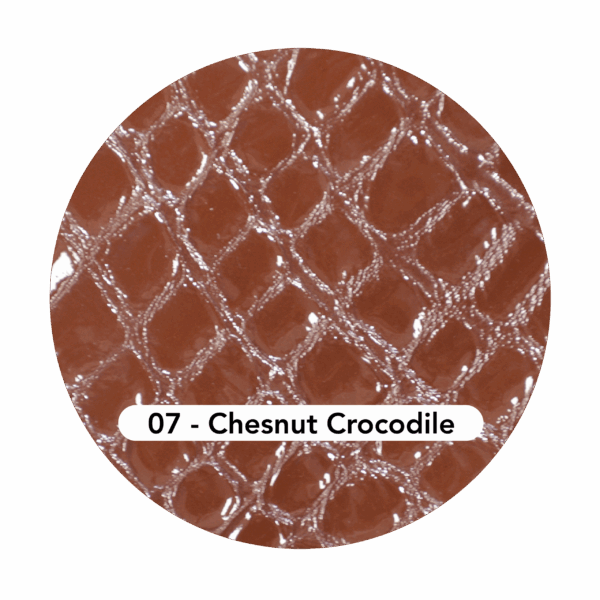 Swatch photo of Chestnut crocodile specialty leather