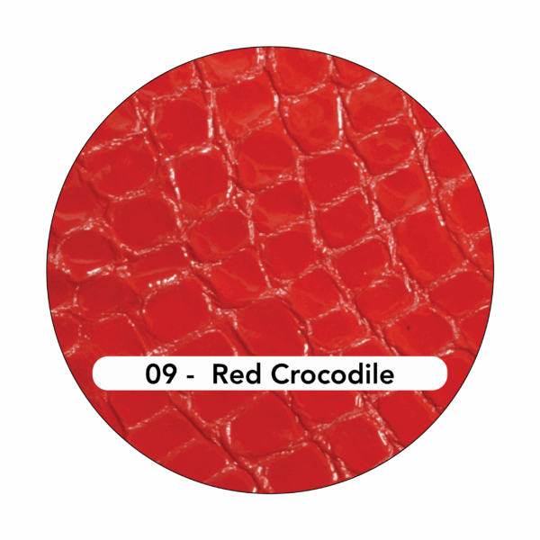 Red Crocodile Patent Leather Swatch