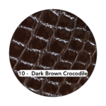 Dark Brown Crocodile Patent Leather Swatch