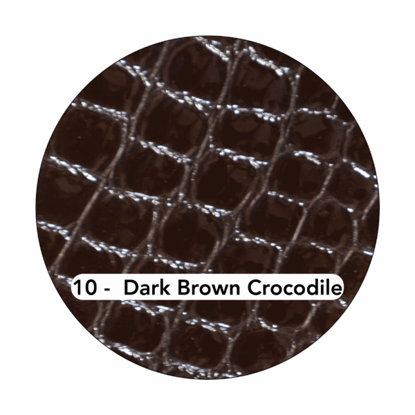 Dark Brown Crocodile Patent Leather Swatch