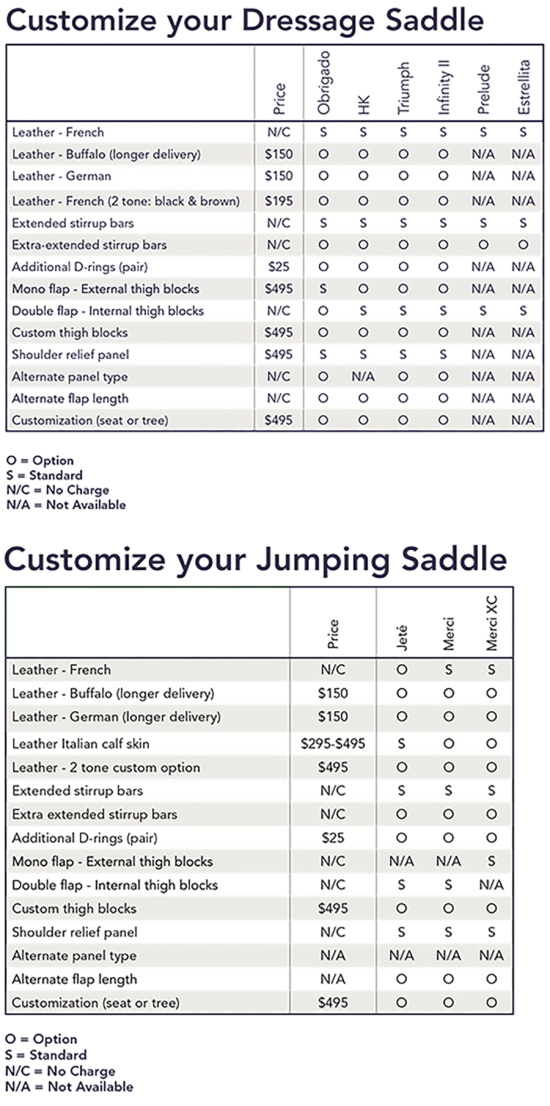 Saddle Options Charts - Schleese