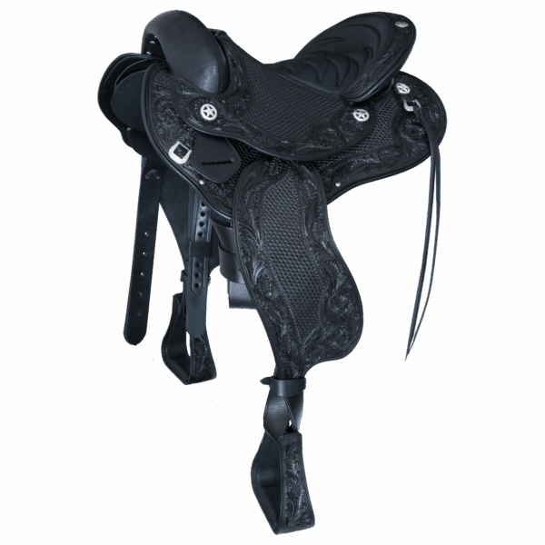 Devin Western Trail Saddle - Black - No Horn Option