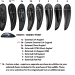 Dressage External Thigh Blocks for Mono Flap Saddles