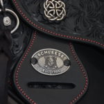 Western Saddle - Black with Red Stitching