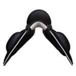 ProLight - Black with White Welting - Stirrup Loop - Gullet and White Quilted 1/2 Moon