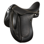 ProLight - Black with Gold Welting & Blk Patent Backroll & 1/2 Moon & Stirrup Loop