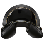 Black with Gold Welting & Blk Patent Backroll & 1/2 Moon