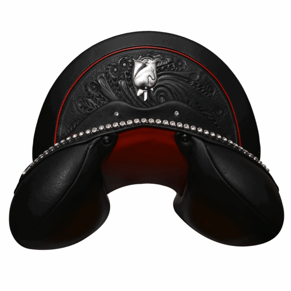 ProLight with Red Glamour 1/2 Moon with Silver Rose