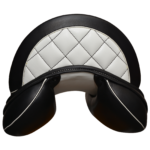 White Quilted 1/2 Moon