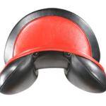 Quartet - Blk with Buffalo Flaps/Skirts - Red Welting, Facing, Backroll, Stirrup Loop & 1/2 Moon
