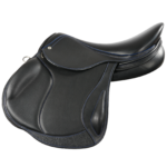 Eventer II - Black with Glamour Blue Welting-Stitching