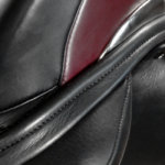 Burgundy Half Moon with VCFS Cantle Plate - Close Up