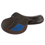 Destiny Light - Brown with Blue Patent Accents