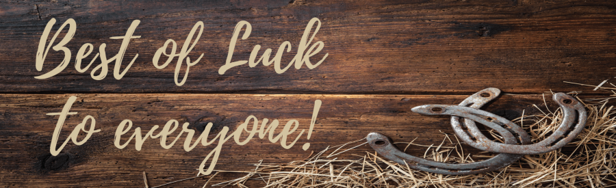 Good Luck to everyone - barnboard and horse shoes