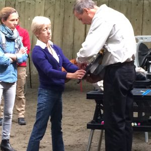 Jochen with Dr. Sue Dyson at his recent clinic as guest of Caroline Lindsay of “Learn Saddle Fitting Resource: CPD MSFConnection (Perfect Movement Solutions)” in the U.K.